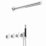 Ensemble mitigeur thermostatique encastré Vola 5471R-081ST + pommeau de douche et douchette