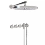 Mitigeur thermostatique encastré Vola 5471S-061 + pommeau de douche et douchette