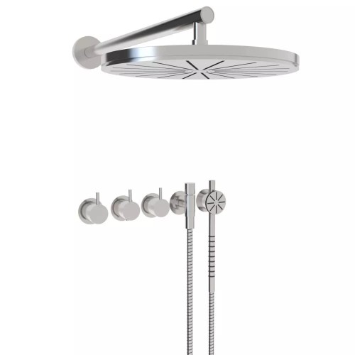 vola-5471s-061-miscelatore-termostatico-da-incasso-soffione-e-doccetta Mitigeur thermostatique encastré Vola 5471S-061 + pommeau de douche et douchette - Image 1