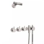 Mitigeur thermostatique intégré Vola 5471S-081D + pommeau de douche et douchette