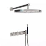 Mitigeur thermostatique encastré Vola 5474L-061 + pommeau de douche et douchette