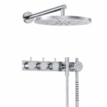 Mitigeur thermostatique encastré Vola 5475S-061 + pommeau de douche et douchette
