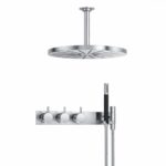 Mitigeur thermostatique encastré Vola 5475SL-061A + pommeau de douche et douchette