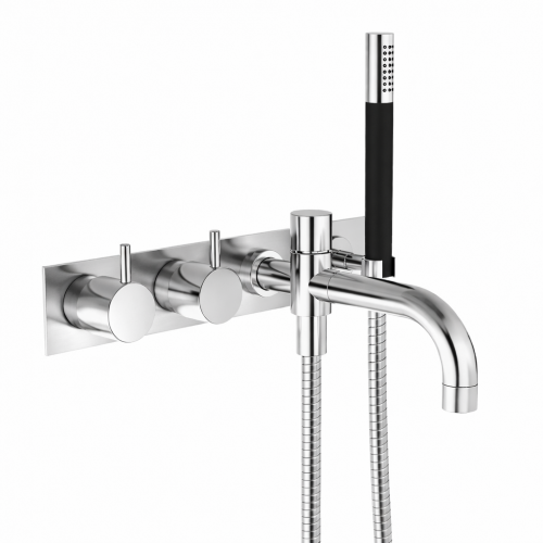 vola-644dt8-rubinetto-con-doccino-da-incasso-per-vasca-da-bagno Robinet de baignoire encastré Vola 644DT8 avec pommeau de douche - Image 1