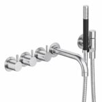 Robinet Vola 811C-071 avec inverseur et pommeau de douche pour baignoire