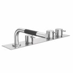 Mitigeur thermostatique Vola BK14 avec douchette pour rebord de baignoire