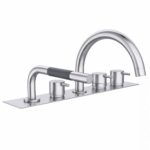 Mitigeur thermostatique Vola BK16 avec pommeau de douche pour baignoire
