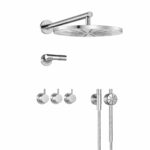 Mitigeur thermostatique Vola Combi-26S avec inverseur 3 voies et pommeaux de douche
