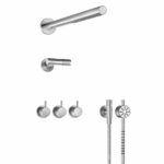 Mitigeur thermostatique Vola Combi-28S avec inverseur 3 voies intégré + pommes de douche