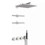 Ensemble robinetterie encastrée Vola Combi-7 + pommeaux de douche et douchette