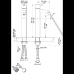 Robinet mitigeur de lavabo Vola HV1+170 à levier unique haut - Image 2
