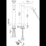 Robinet mitigeur de lavabo monocommande haut Vola HV1L+170/150 avec levier long - Image 3