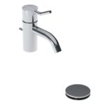 Robinet mitigeur de lavabo Vola HV3M avec bonde clic-clac et goulotte