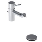 Robinet mitigeur de bidet Vola HV4M à levier moyen avec bonde clic-clac