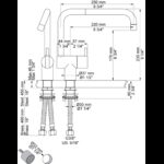 Robinet mitigeur de cuisine Vola KV1/250 - double bec pivotant pour évier - Image 2