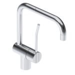 Robinet mitigeur de cuisine Vola KV1L - robinet à double bec et levier long pour évier