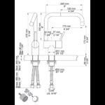 Robinet mitigeur de cuisine Vola KV1M - robinet d'évier à double bec et levier moyen - Image 3