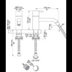 Robinet mitigeur de lavabo Vola RB1/150 avec bec de 150 mm - Image 2