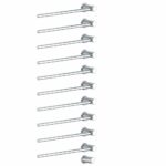 Sèche-serviettes électrique encastrable Vola T39EL/10 avec 10 barres