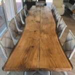 Wood table chêne marron avec piètement en métal - Image 3